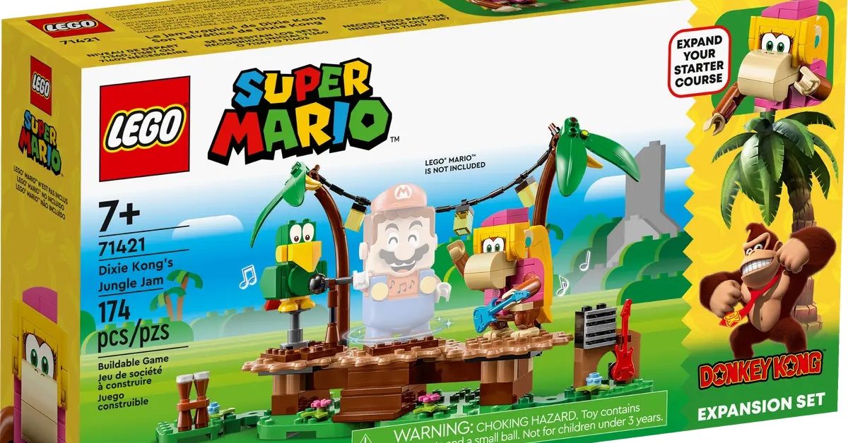 New LEGO Donkey Kong Sets Arrive with Dixie Kong and Rambi the Rhino