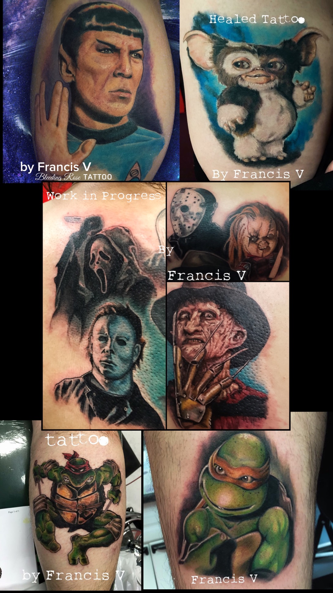 Bleeding Rose Tattoo Francis V