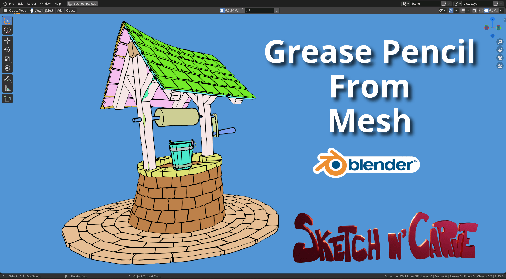 Grease Pencil From Mesh Blender