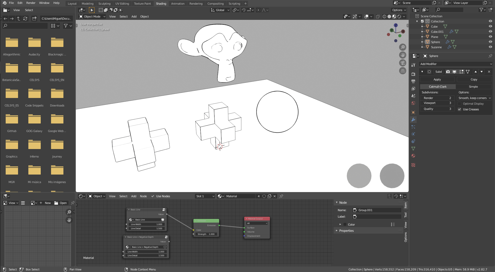 Diszkriminatív Éjszaka nulla blender outline render Szeminárium zuhany