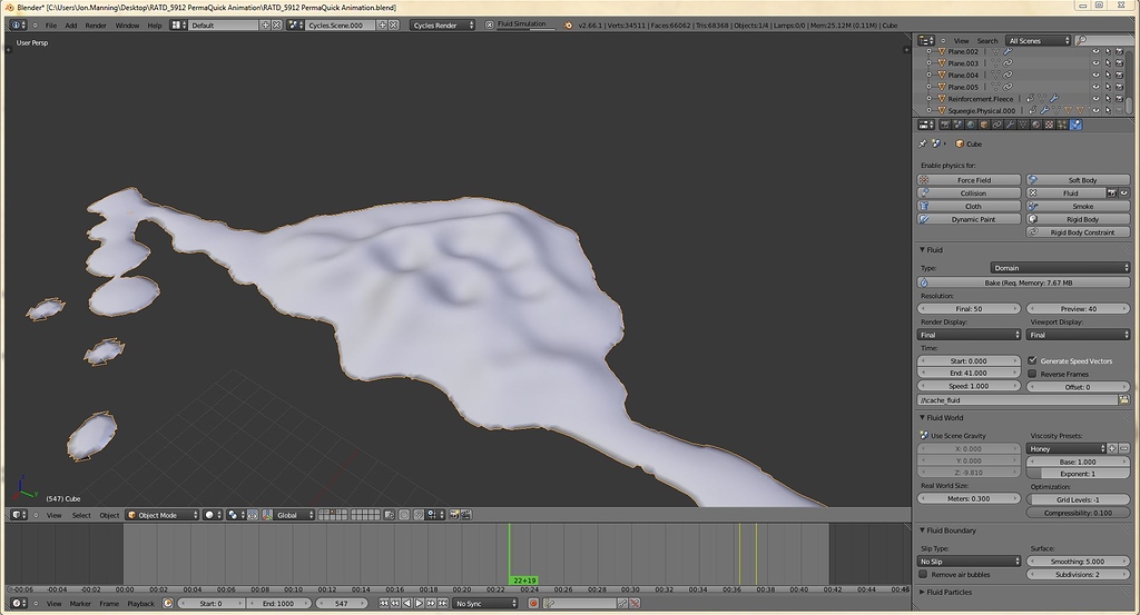 Thick Fluid Sim is Lumpy... How do I fix this? Particles and Physics