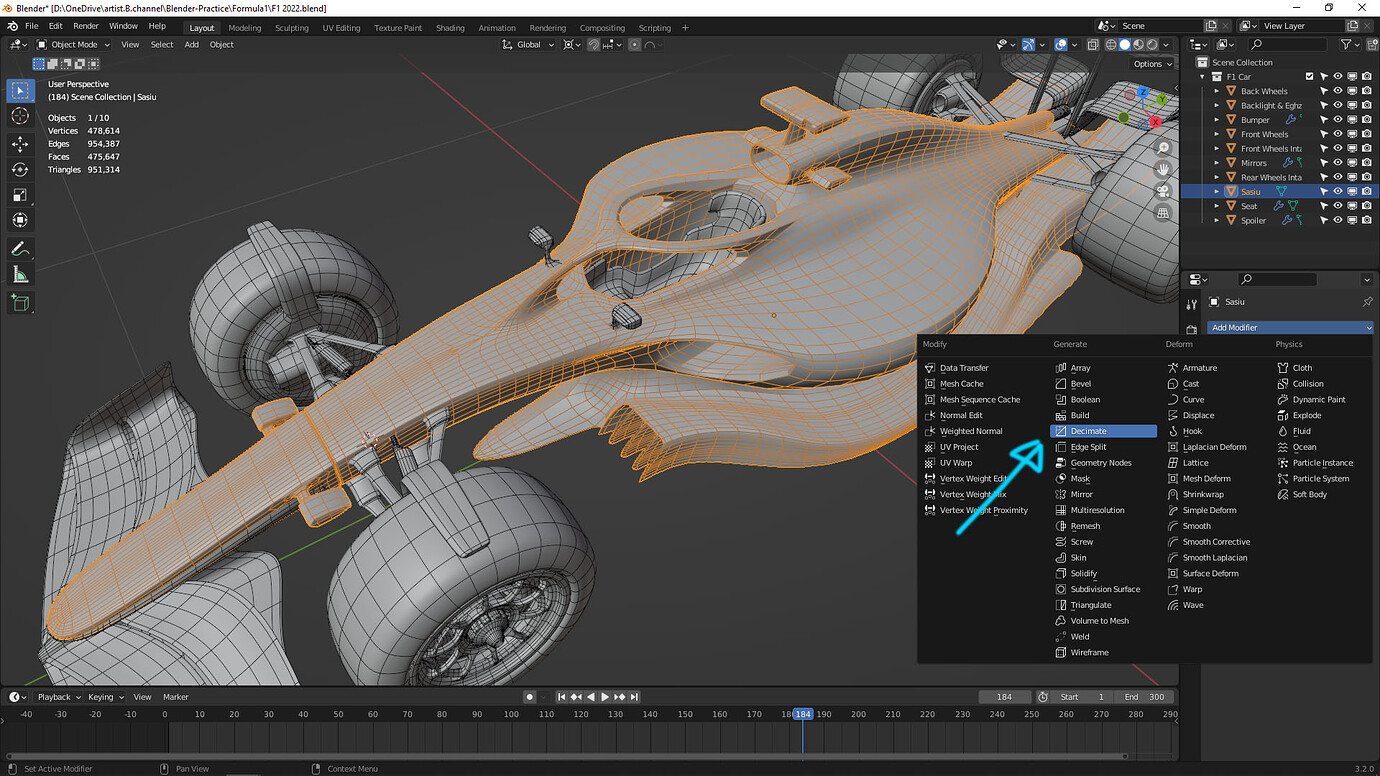Quick to reduce polygons in Blender Tutorials, Tips and Tricks