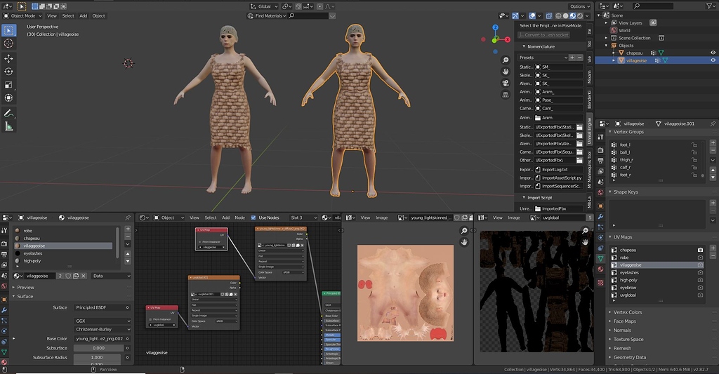 Make human to blender bake uv map Materials and Textures Blender