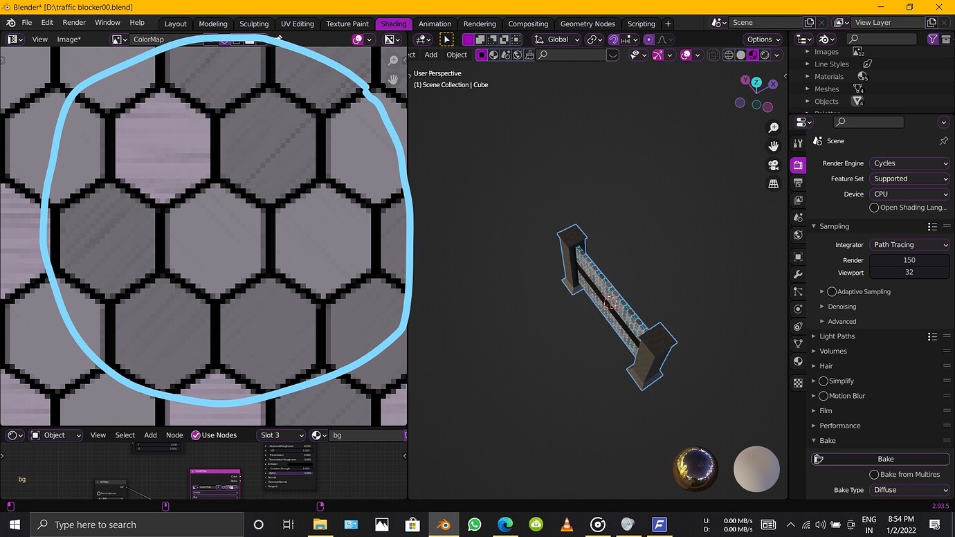 Pixelated texture baking problem in blender Lighting and Rendering