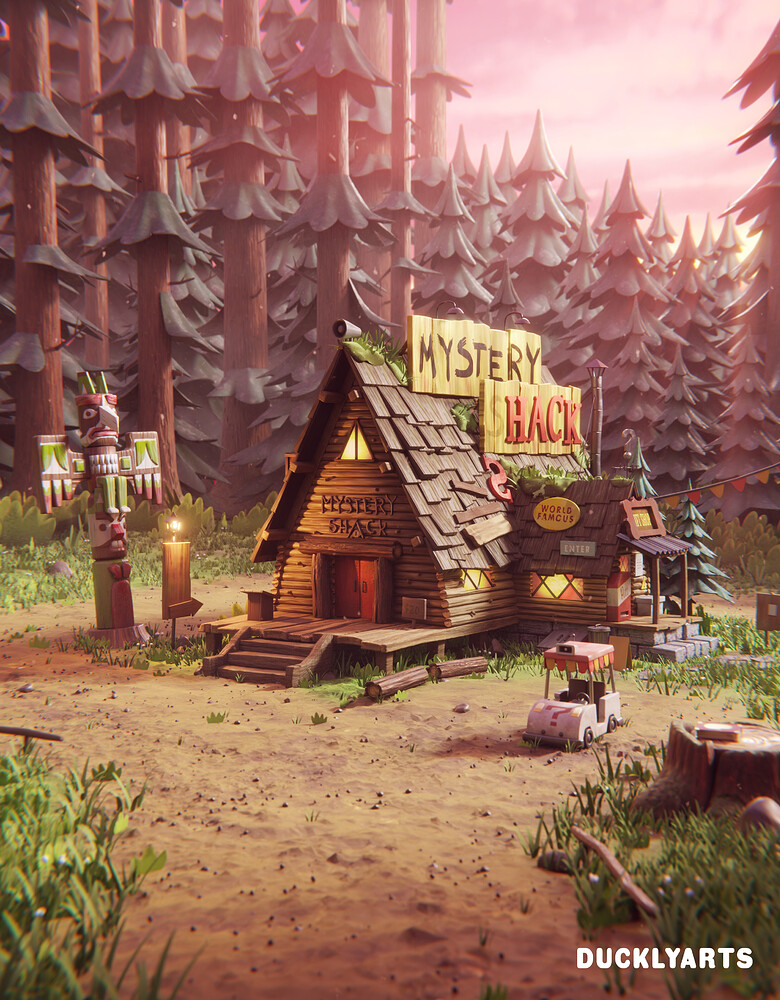 Mystery Shack 3D Gravity Falls Finished Projects Blender Artists