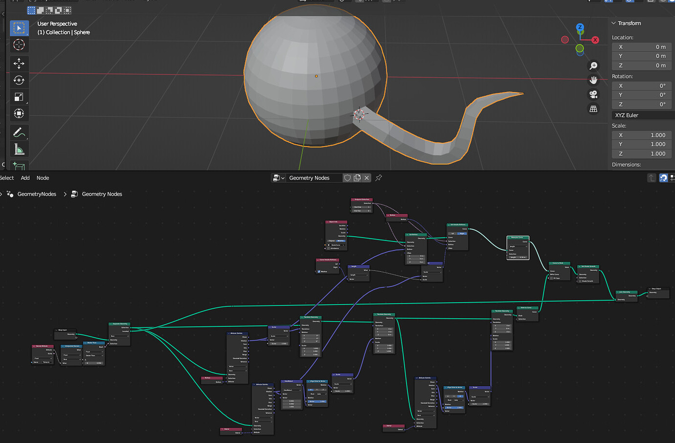 Extrude face along Curve with Geometry Nodes? Modeling Blender