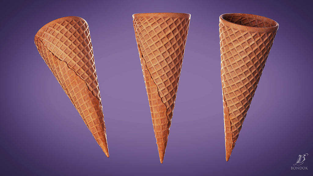 Realistic Ice cream waffle cone! Modeling Blender Artists Community