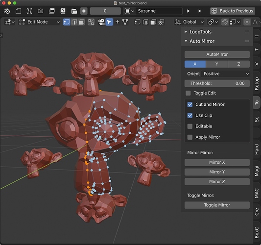 Auto Mirror [Blender2.8 ver] Released Scripts and Themes Blender