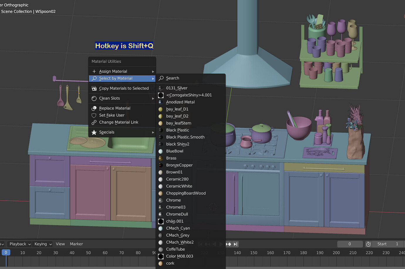 Is there a way to select objects by their material? Basics