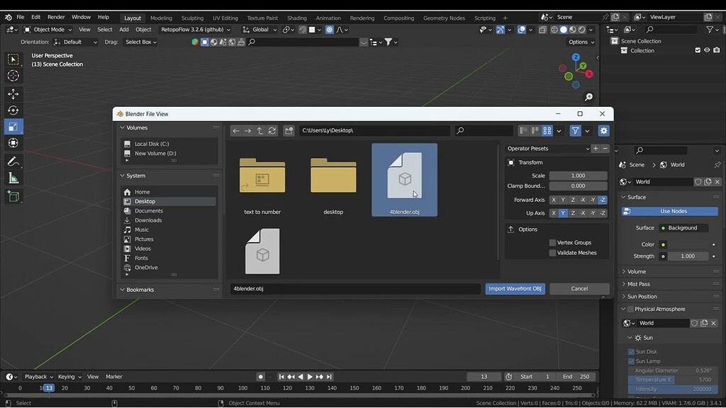 Rhino to blender, issues at importing obj/fbx files Technical Support