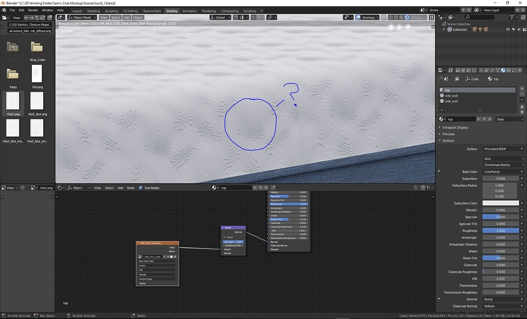 Bump/Normal map leaving ridges? Materials and Textures Blender