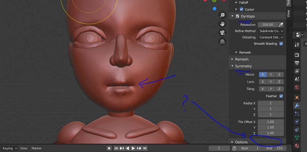 How to Update Symmetry in Blender 2.8 Sculpting? Modeling Blender