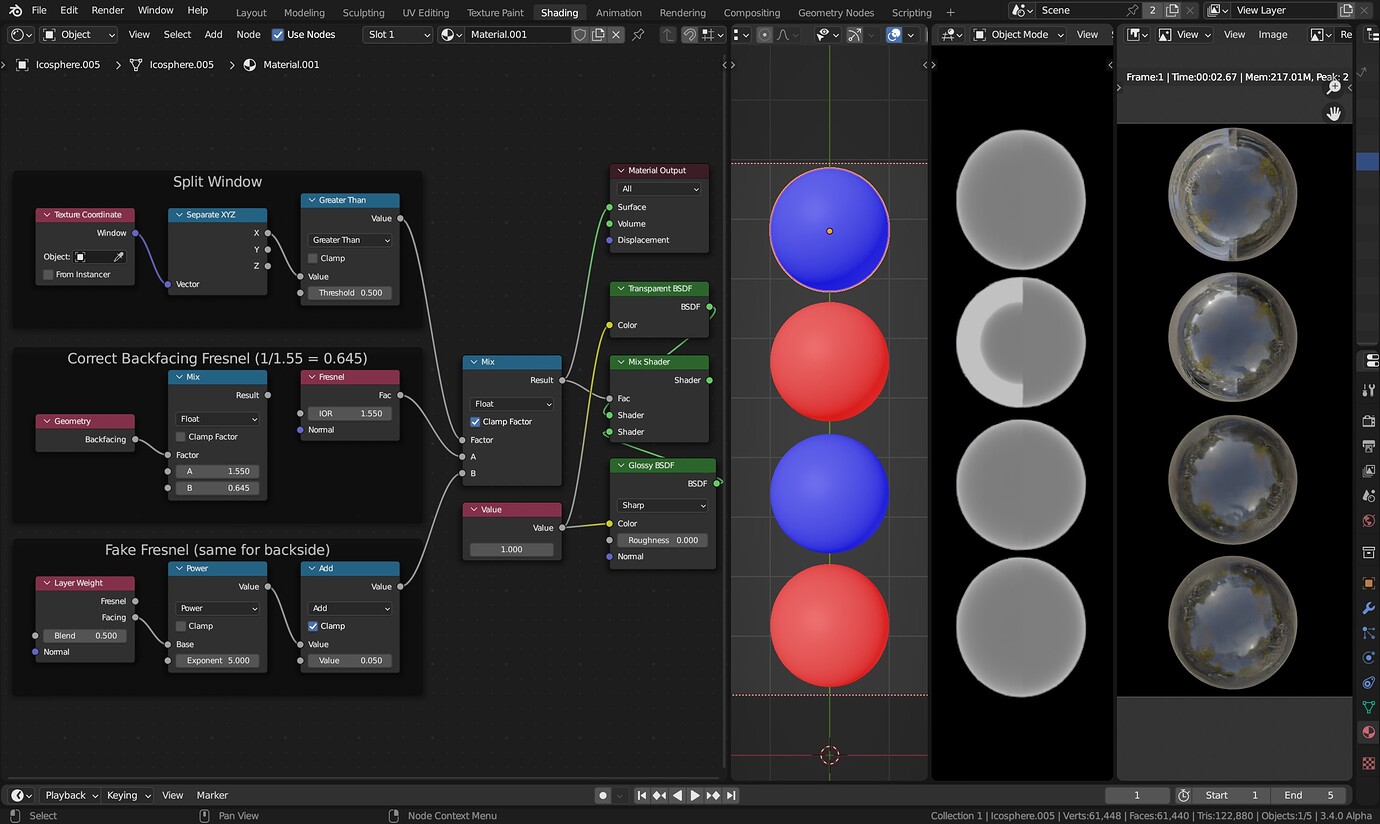Fresnel weirdness Materials and Textures Blender Artists Community