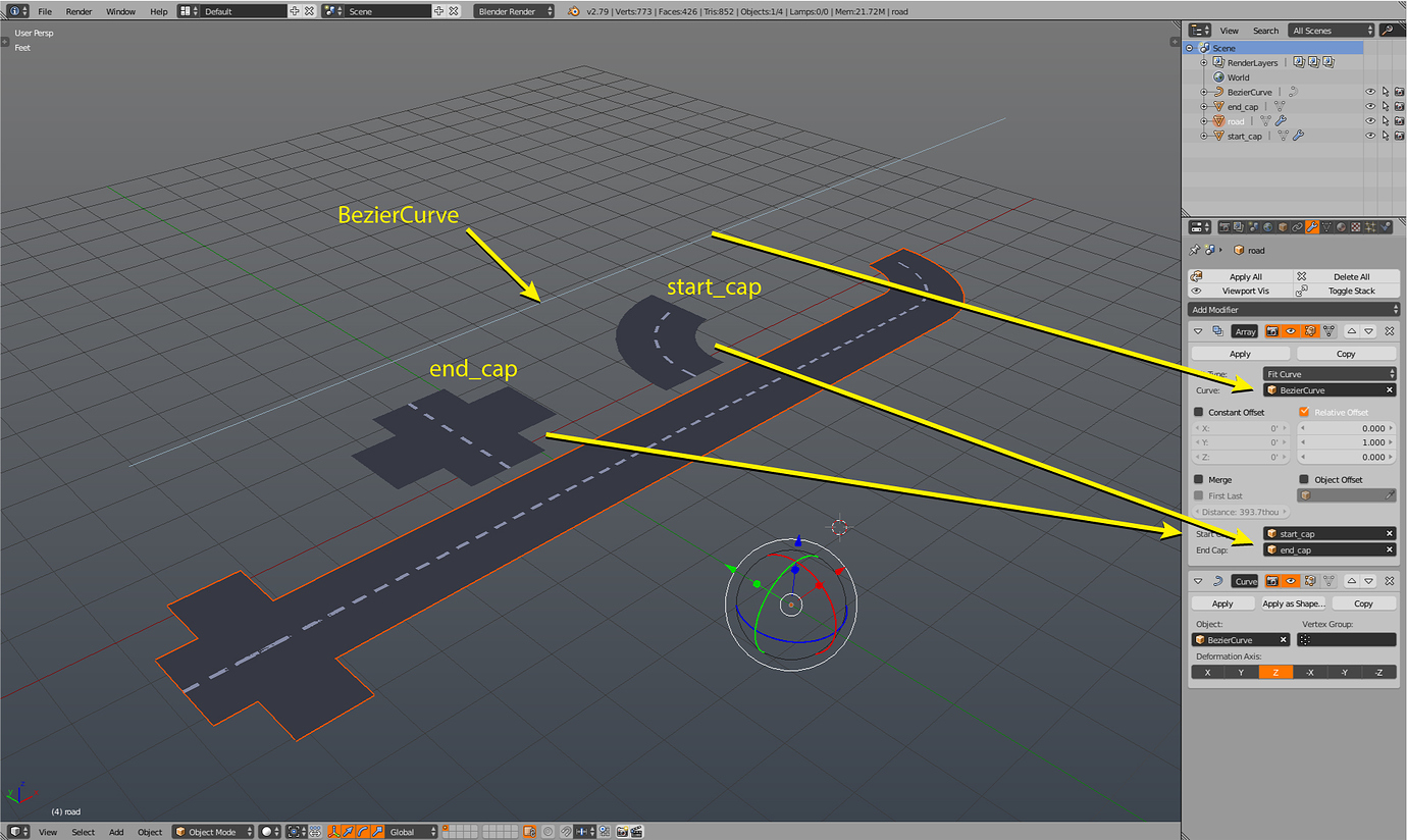 How to create an adjustable Network of Roads with Sidewalks etc