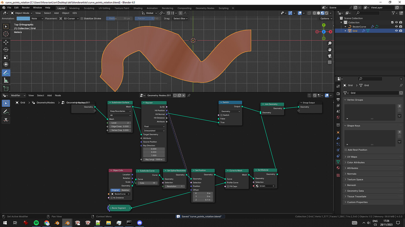 How to shrink or fatten the curve in Geometry nodes? Modeling