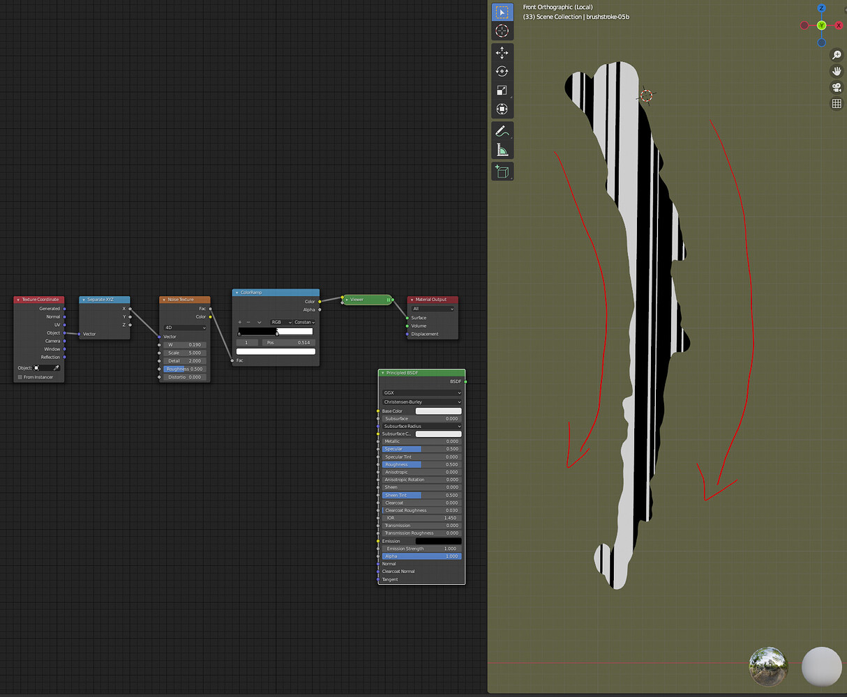 How to make a Curved line shader nodes Materials and Textures