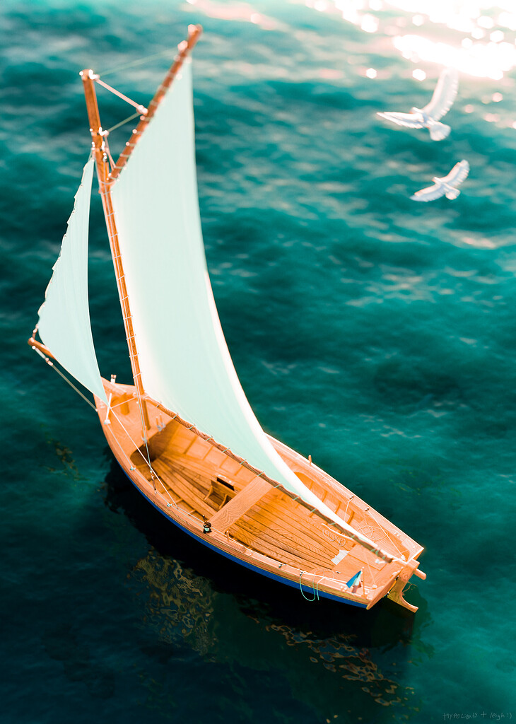 Sailboat In The Sea Finished Projects Blender Artists Community