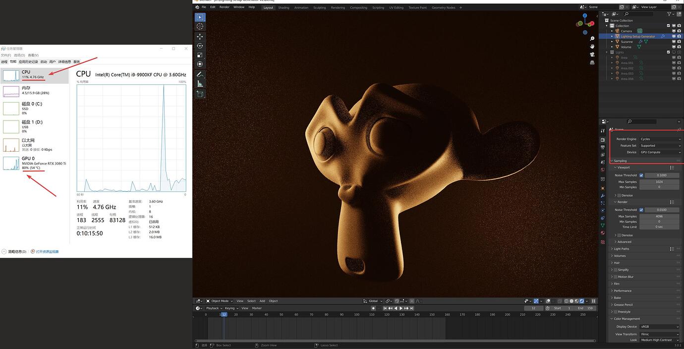 [Help] Blender uses 100 CPU instead of GPU when rendering but