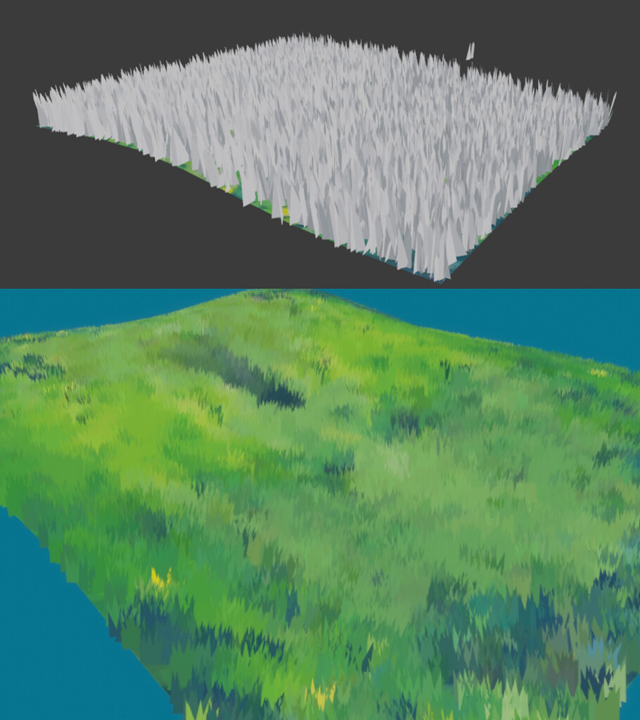 Ghibli grass with geometry nodes Particles and Physics Simulations Blender Artists Community