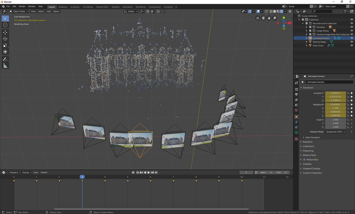 Addon Automatic camera tracking for Blender 2.8 using Structure from