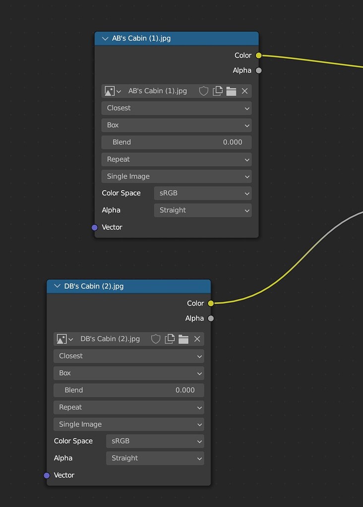 How can I change projection on multiple image texture of selected
