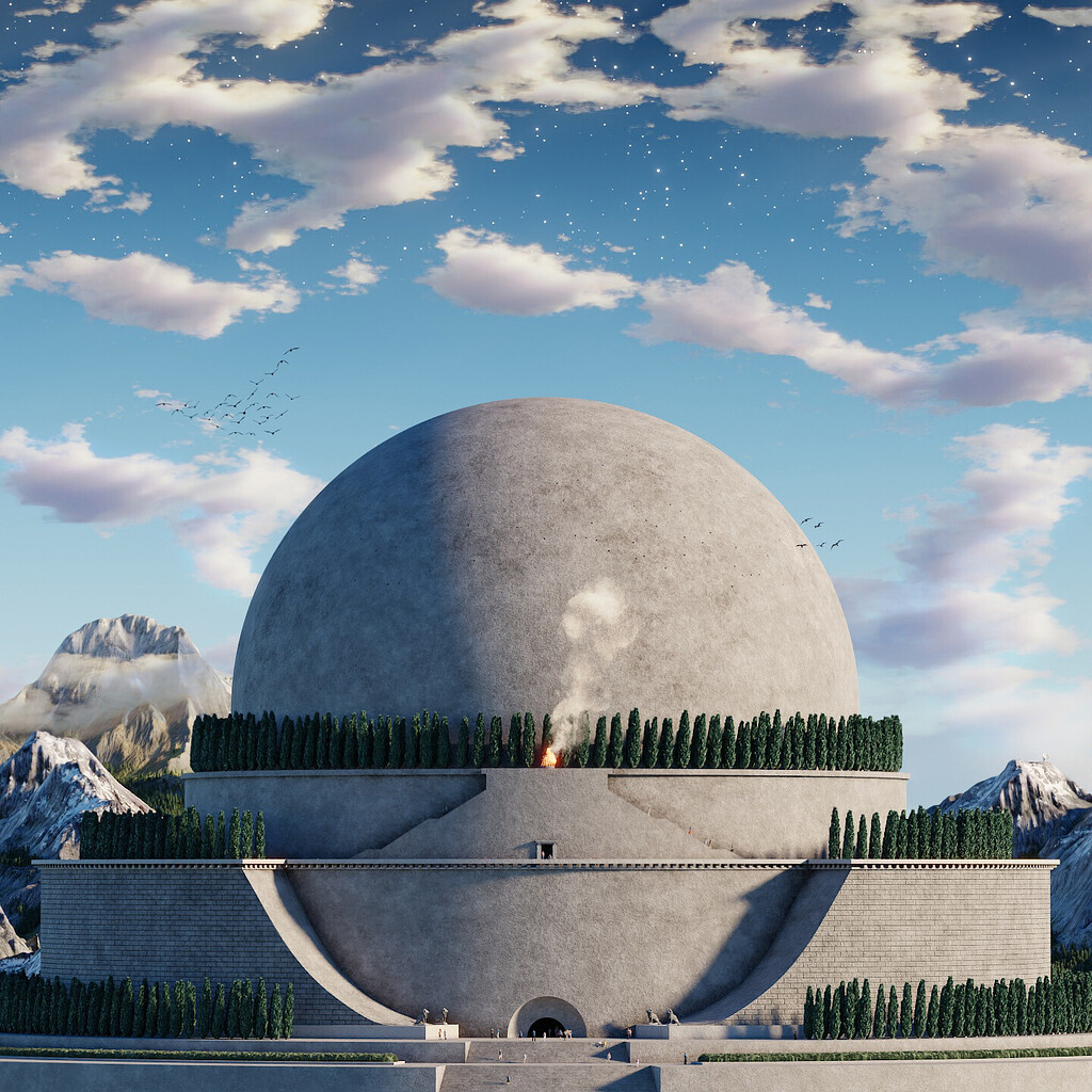 Cenotaph for Isaac Newton Finished Projects Blender Artists Community