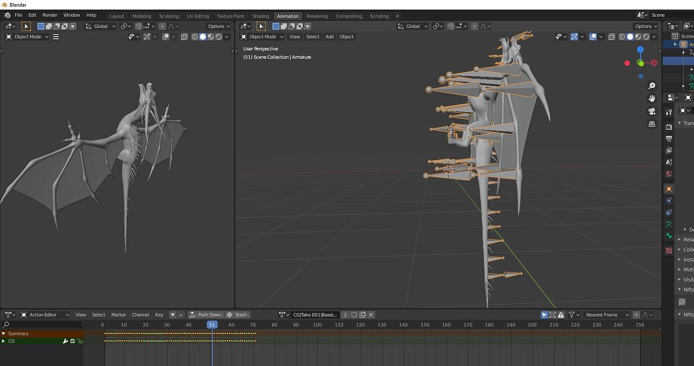 Mesh is rigged in Blender, but animations for that rig won't play
