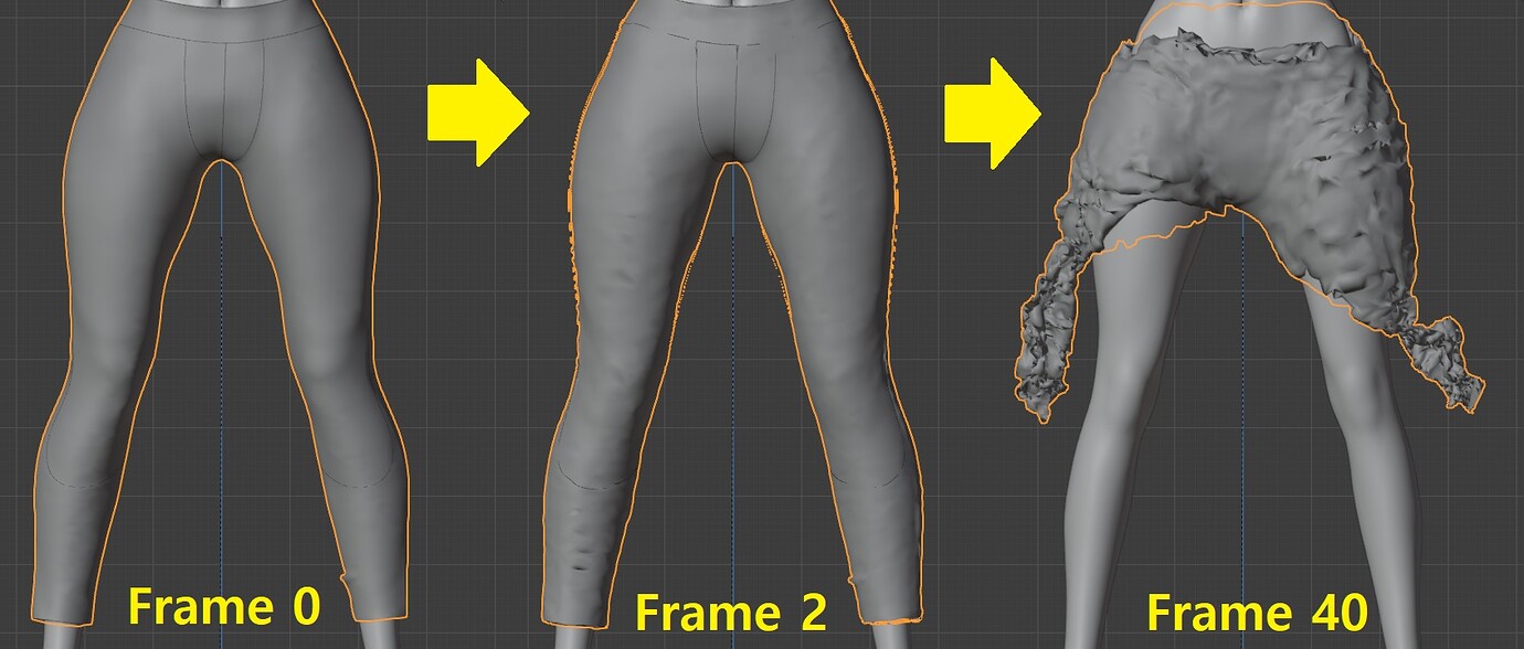 [Cloth Simulation] Clothes Exploding & Shaking 6 by ClintG Modeling Blender Artists Community