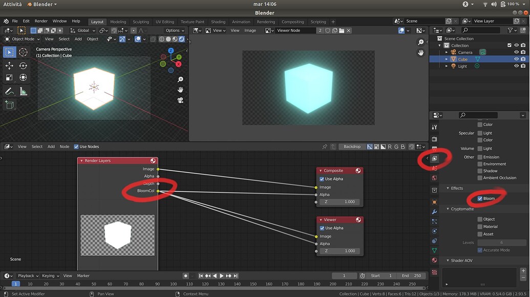 How can I render bloom in a transparent background? Compositing and