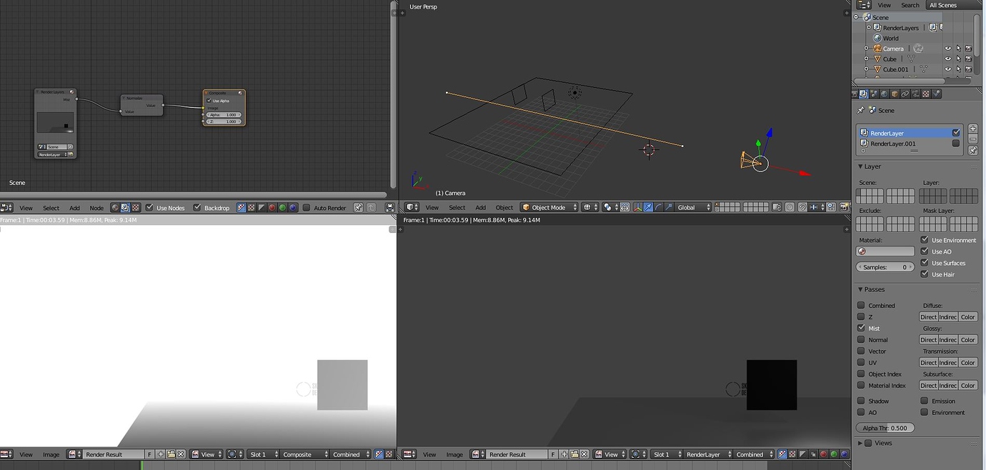 [Cycles] Transparency in the Mist Pass? Lighting and Rendering