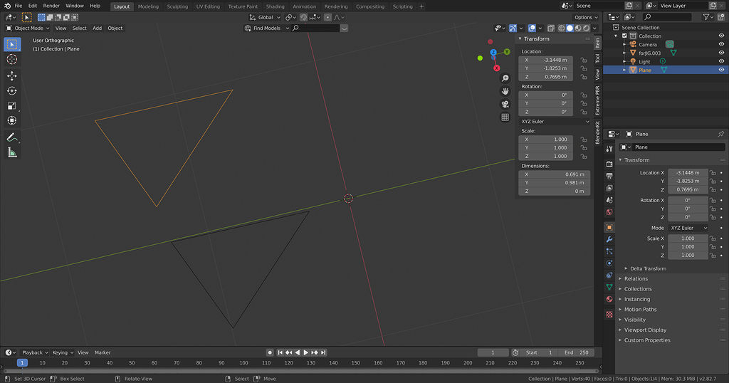Why are vertices not showing up when Blender says they are there
