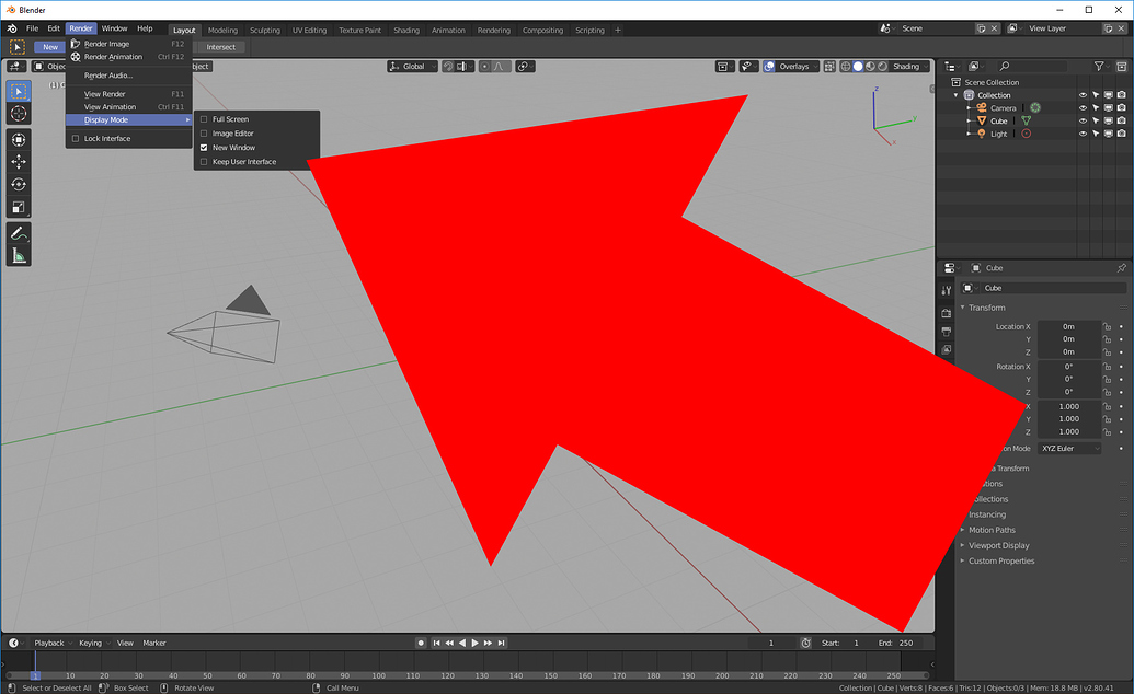 Blender 2.8 disable Render in new window? Lighting and Rendering