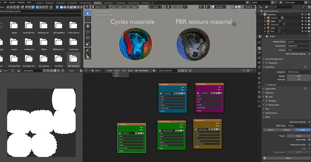 How bake cycles material to PBR texture 3 by filibis Materials and