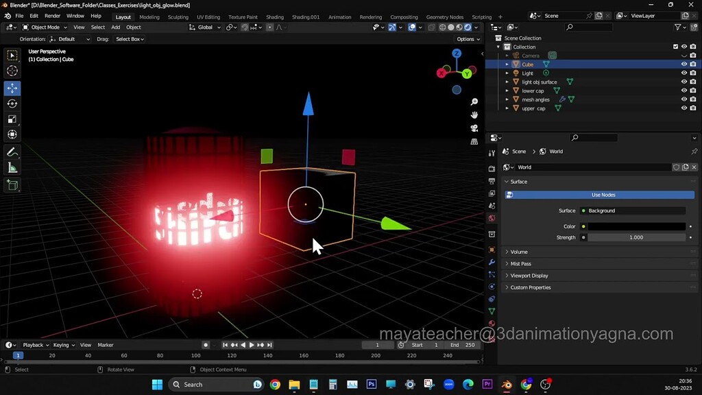 How to make a Lightobject (Emission in material) to cast light on a nearby cube ..? Lighting