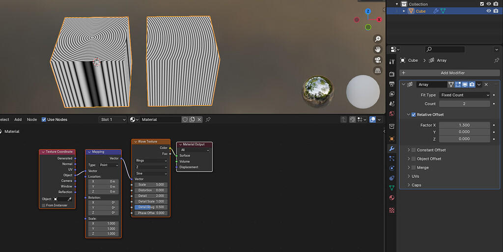 Using array instance origin as texture origin mapping node