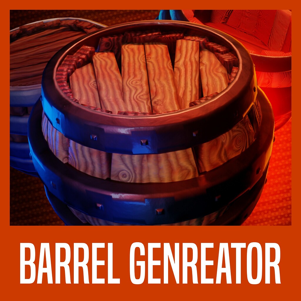 Barrel Generator (Geometry Nodes) Finished Projects Blender Artists