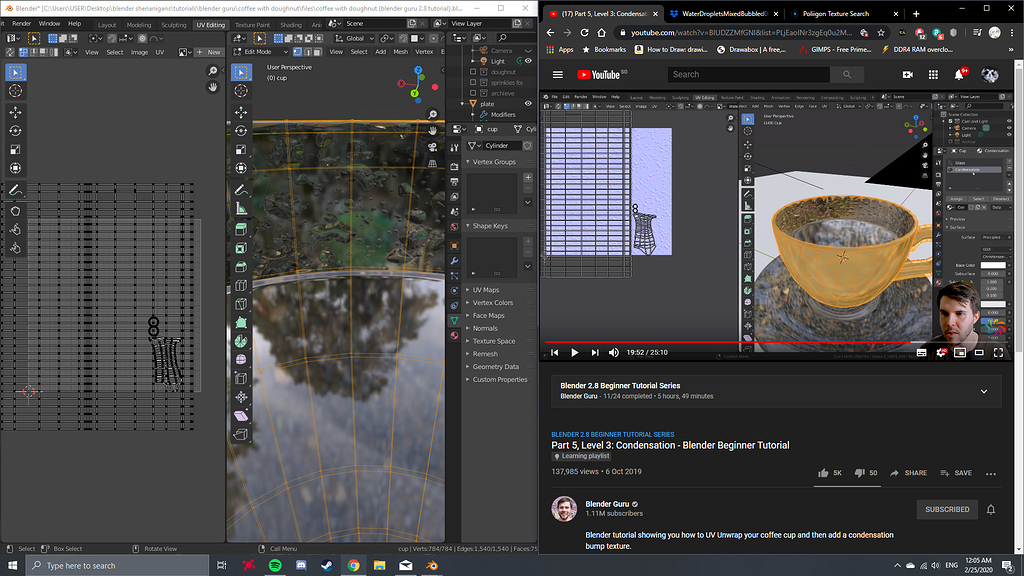 Image not showing on UV unwrapping Materials and Textures Blender