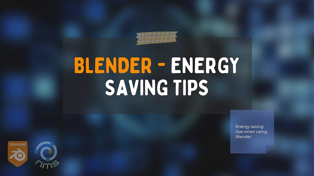 Blender Energy Saving Tips Tutorials, Tips and Tricks Blender