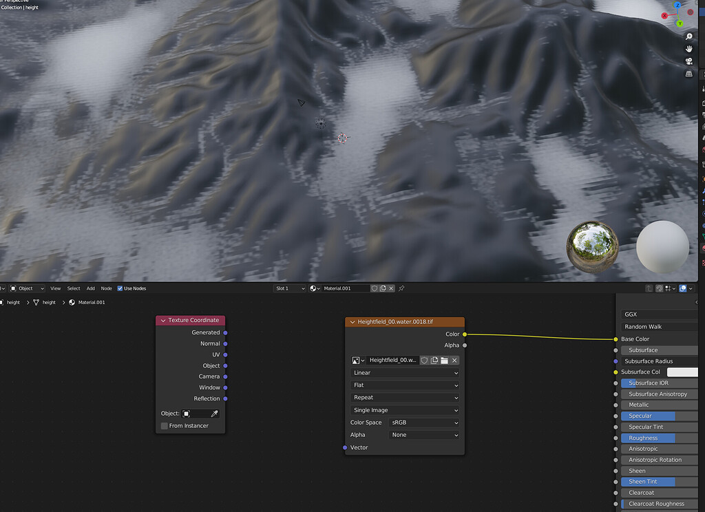 Jagged texture interpolation in viewport Materials and Textures