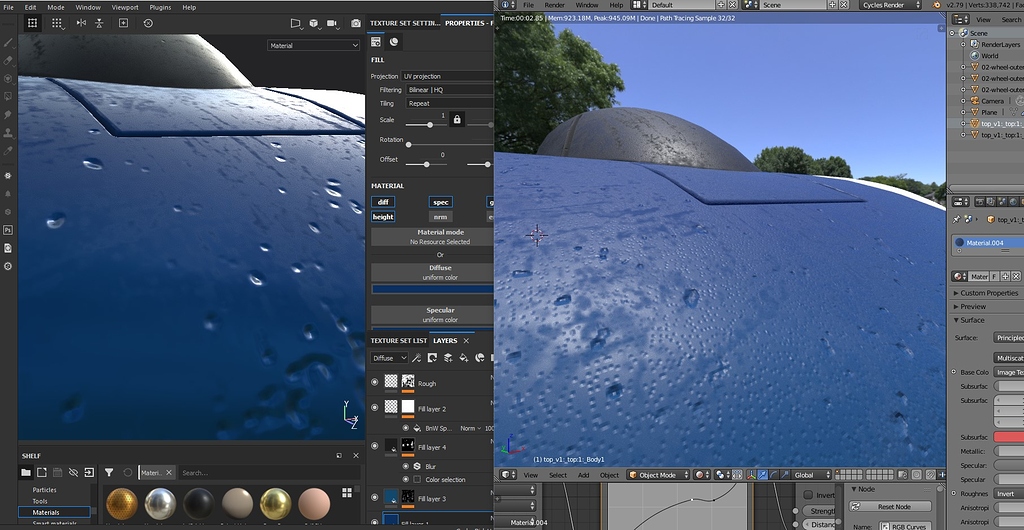 Height Map Substance vs Blender Materials and Textures Blender