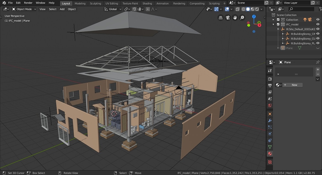 How import IFC into Blender without addon Tutorials, Tips and Tricks