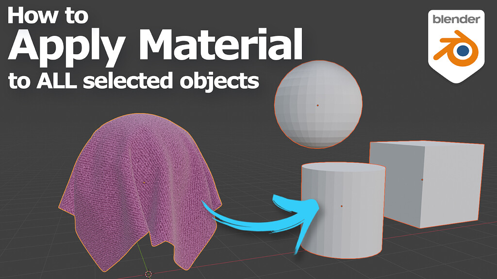 How to apply material to all objects at once in Blender Tutorials