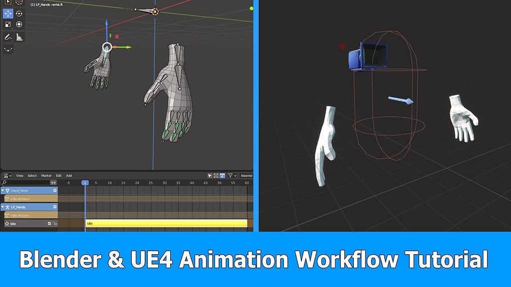 Blender FPS animation workflow for UE4 Tutorials, Tips and Tricks