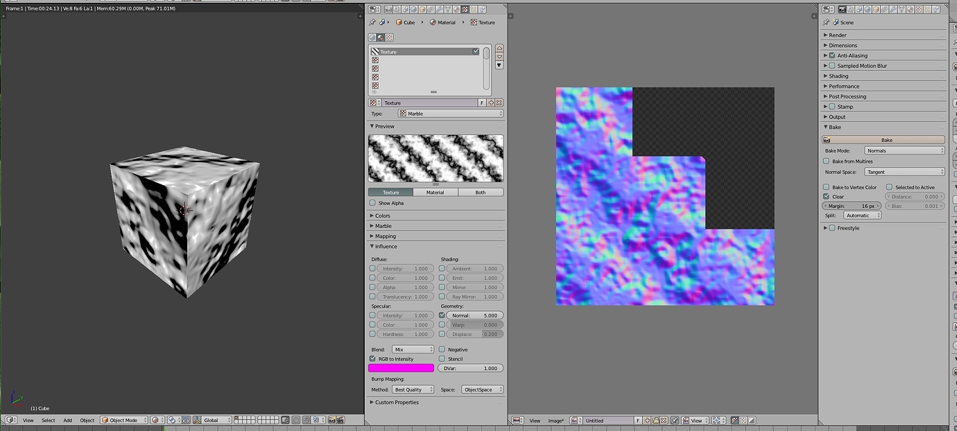 Is there any way to export blender's generated Normal maps? Materials