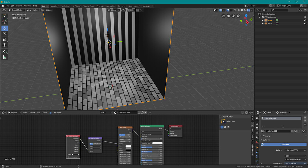 Brick texture on all sides of objects? Basics & Interface Blender