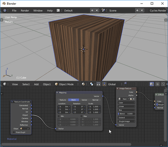Impossible Rotate a texture in object mapping Materials and