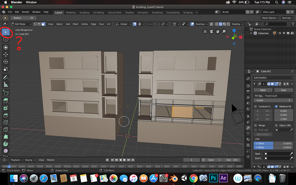 Blender 2.8 Unable to change circle select to normal click select