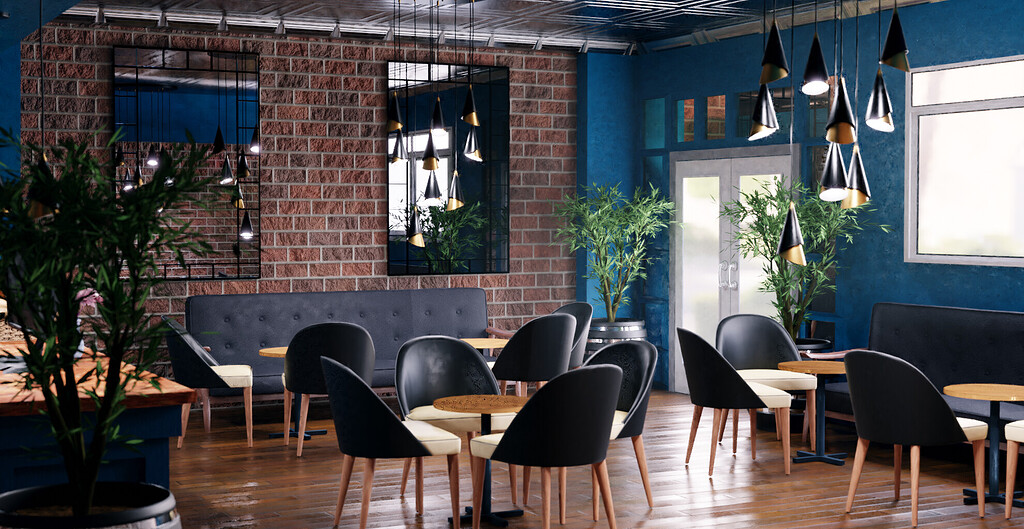 The Cafe Interior Finished Projects Blender Artists Community