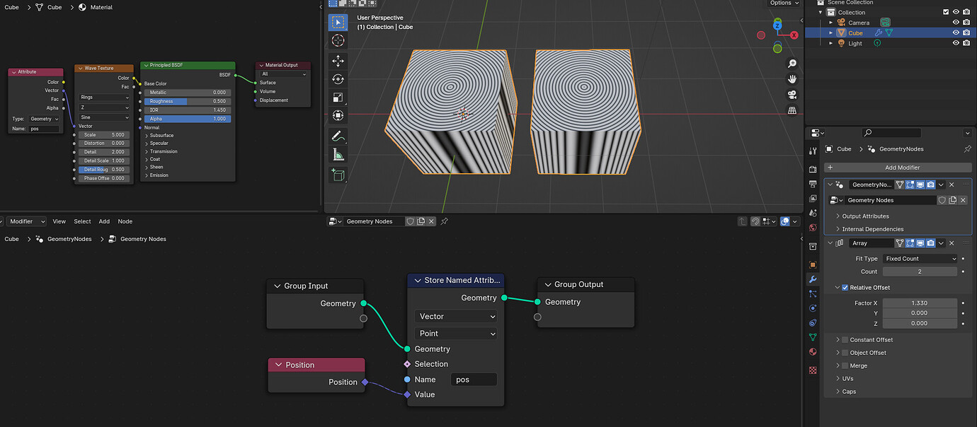 Using array instance origin as texture origin mapping node