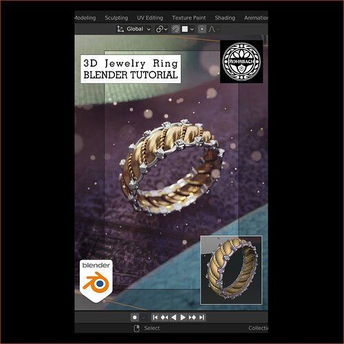 New 3D Jewelry Ring Blender Short Tutorial Tutorials, Tips and Tricks